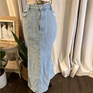 Topshop Light Blue Maxi Skirt